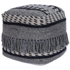 21 Gray Pouf Ottoman