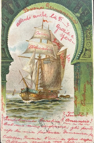 Cartolina nave ship austro - nave,