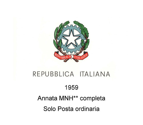 Italia repubblica 1959 - ,