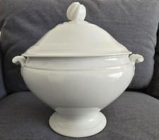 Grande Zuppiera in Porcellana Bianca Francese Vintage Anni 20
