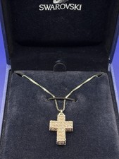 Collana con ciondolo croce Swarovski cristallo rosa pallido *Preloved*