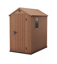 CASETTA DA GIARDINO KETER "DARWIN 4x6" IN EVOTECH+ COLORE MARRONE CON PORTA B...