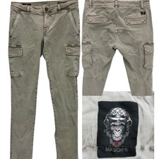 Mason’s Italy Pantaloni Cargo Extra Slim Gamba Utility Gorp Rinforzati US Uomo Tg 32
