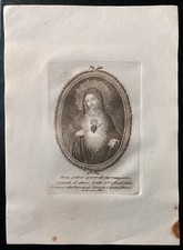 Stampa Madonna Chiesa di San Cipriano Diocesi D'Aversa 1810