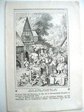 AL MULINO - ZUR MUHLE - mugnaio somaro asino sacchi farina - antica stampa 1910