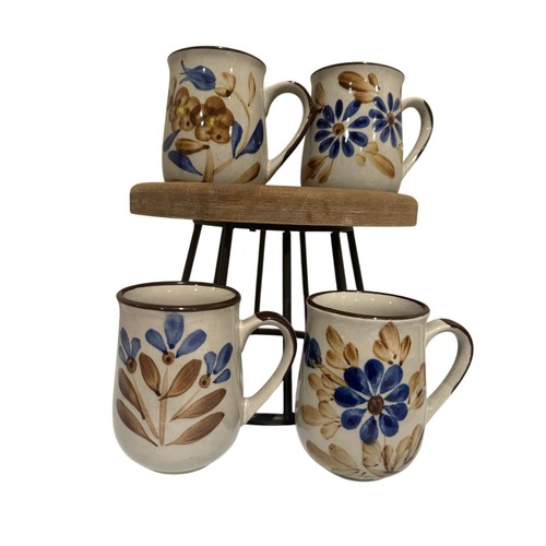 Set tazze gres tono - tono, terra