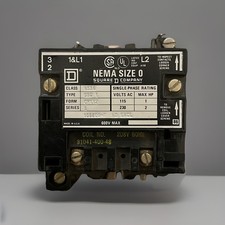 🔴Square D 8536 SBG1 CP1Y2 Misura 0 115/230VAC; Contattore Max 600V!!️ Crepato