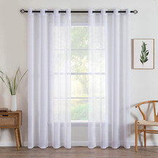 Tende per Interni Moderne Tende Trasparenti in Voile Con Occhielli Morbidi Fines