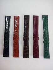 CINTURINO PELLE VERO COCCODRILLO SEMI IMBOTTITO NUOVO 17 /16 - 19 /16 mm.  NEW