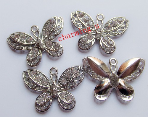 2pz charms ciondoli - , farfalla