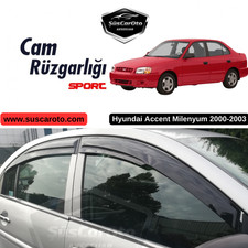 Visiere finestrini Mugen per parapioggia Hyundai Accent Milenyum 00-03 Piano ...