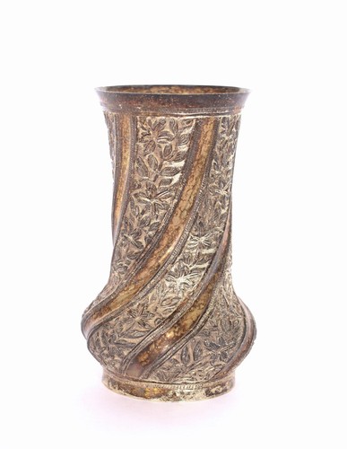Vaso vetro smaltato antico - in,