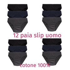 Set 12 SLIP UOMO CLASSICO 100%