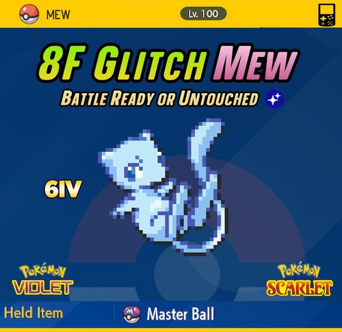 Raro glitch shiny mew - 8f,