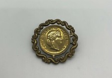 Spilla Vintage Moneta Confoederatio Helvetica in Ottone Buone condizioni