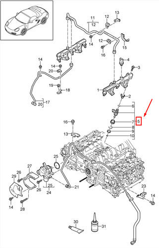 Iniettore carburante porsche - iniettore,