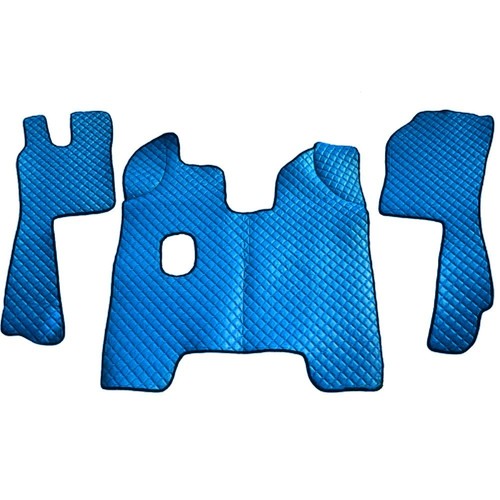 Tappetini ecopelle blu con - tappetini,