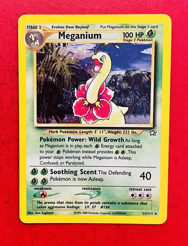 Lotto carte pokemon meganium - carte,