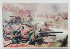 CARTOLINA 1 BATTAGLIONE CANNONI 47/32 AUTOCARRATO ANTICARRO MITRA M2