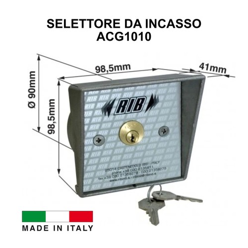 Selettore chiave incasso - a, da
