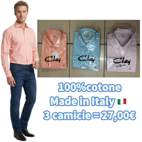 Set camicia uomo clay - clay, 100%