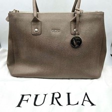 FURLA Beige Leather Tote Bag