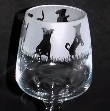 New 'JACK RUSSELL' Hand Etched Large Wine Glass with Gift Box - Unique Gift!