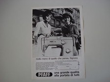 advertising Pubblicità 1968 MACCHINA PER CUCIRE PFAFF 260