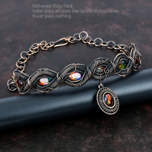 Collana rame ammolite gemma - in,