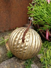 Pallina per albero di Natale Ornamo cordoncino oro antico palla di Natale sfe...