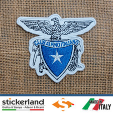 Toppa Patch CAI - CLUB ALPINO ITALIANO - con velcro maschio/femmina