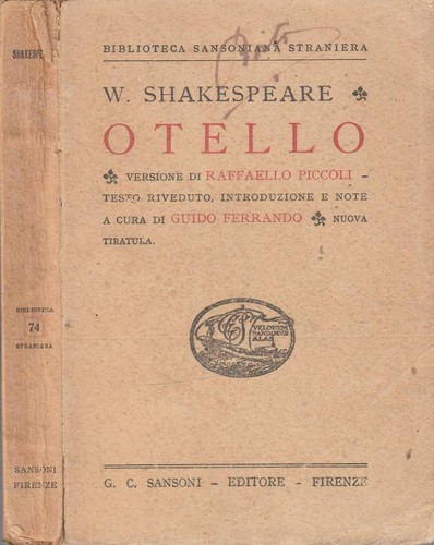 Otello w shakespeare - w.,