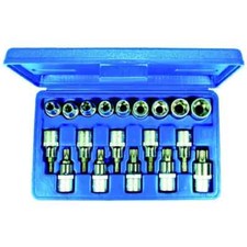 Condor Inserti Per Chiavi A Bussola, 19 Pezzi, 1/2", Profilo T SLB / Profilo E