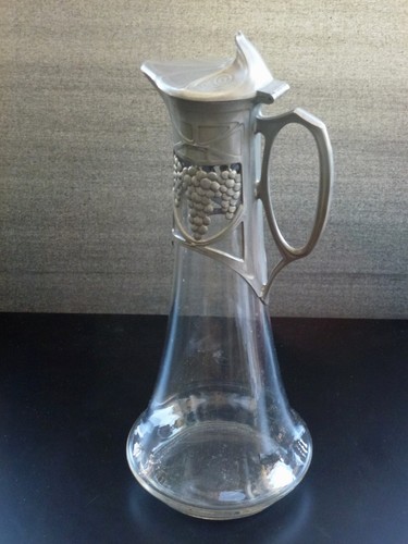 Caraffa vetro art nouveau - vetro,