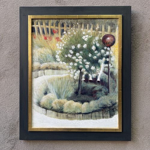 Grande dipinto olio - , giardino