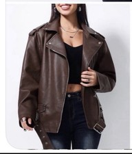 Chiodo Donna Marrone Oversize