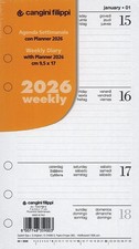 Ricambio Organizer Agenda Settimanale 2026 cm. 9,5x17