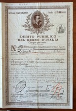 Debito Pubblico Regno D'Italia 1898