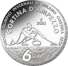 6 EURO ONCIA IN ARGENTO OLIMPIADI INVERNALI - CORTINA D'AMPEZZO