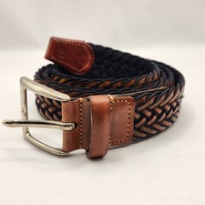 Stefano Corsini Cintura Uomo Taglia 38 Pelle Intrecciata Italia Marrone Nero Qualità