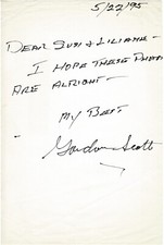 Foglio firmato autografo