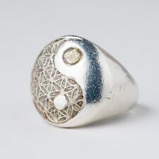 Silber Ring 925 Yin Yang Größe 52 (16,5 mm Ø) 5,83 g