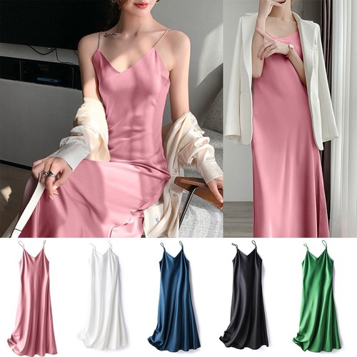 Abito lungo sexy - collo, a