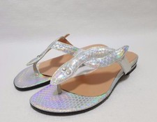 RIVIERA Sandali Donna Pelle Argento Cobra Argento MADE in ITALY EU 36 US 5  