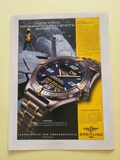 BREITLING 1884 AEROSPACE WATCH RITAGLIO CLIPPING PUBBLICITA' ADVERTISING #440