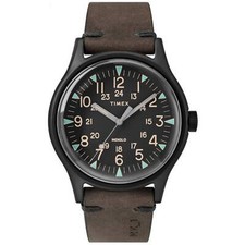 Orologio Uomo Timex MK1 Quarzo Cassa Acciaio Nero Cinturino Marrone TW2R96900