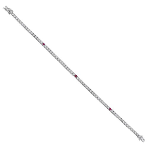 Braccialetto tennis rubino - braccialetto,
