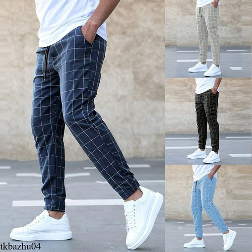 Pantalone uomo casual quadri - casual,