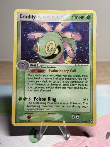 Carta pokemon cradily - cradily, 7/108