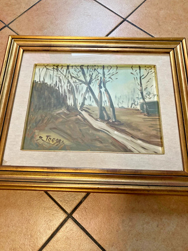 Quadro vintage firmato trebbi - firmato,